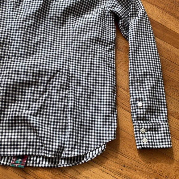 Vineyard Vines Cotton Cashmere Holiday Gingham Button Down Shirt Size 0 - Picture 8 of 12